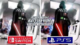 Star Wars Battlefront Classic Collection PS5 vs Nintendo Switch Graphics Comparison [upl. by Nevanod]