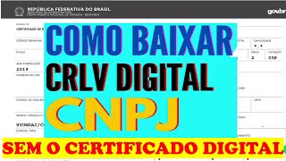 Como emitir o CRLVE de CNPJ MEI sem o certificado digital [upl. by Teressa]