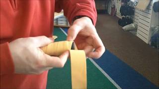 How to put on a chamois grip from totalhockeycom [upl. by Alleul]