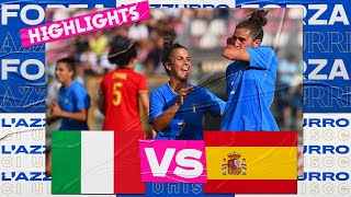 Highlights ItaliaSpagna 11  Femminile 1 luglio 2022 [upl. by Howe424]