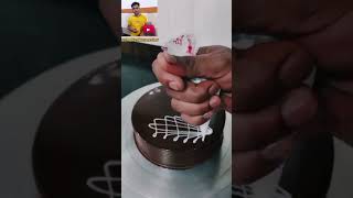 12 kg simple chocolate cake 🥹 decoration ideas trending cake chocolatecakedecoration [upl. by Sabra]