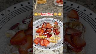 Waffles 🧇 recipe viralshort postres viralvideo coffee recetasdepostres postrefacil waffle [upl. by Aicitel]