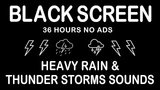 Fall Asleep Instantly  Soothing Rain amp Thunderstorm  Black Screen Sleep Therapy [upl. by Aniuqaoj333]