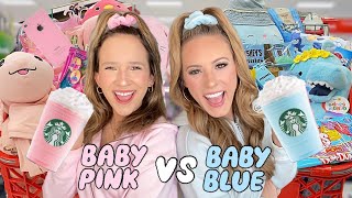 BABY PINK 🌸👛 VS BABY BLUE 🩵💎 TARGET SHOPPING CHALLENGE [upl. by Alanna849]