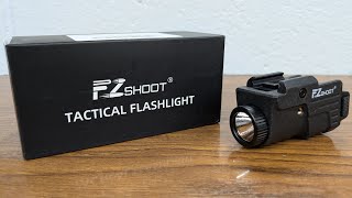 EZshoot 800 Lumen Tactical Flashlight with Green Laser Sight Combo  First Impressions [upl. by Base]