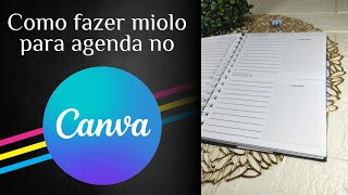 Como fazer miolo de agenda no Canva [upl. by Leeban]