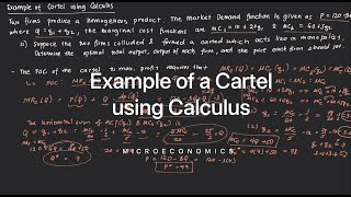 Example of a Cartel using Calculus [upl. by Aubert300]