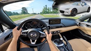 2024 Mazda MX5 Miata RF Grand Touring  POV Walkaround and Test Drive ASMR [upl. by Bohlen]