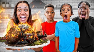 THE WORST THANKSGIVING EVER SHE BURNT THE FOOD [upl. by Rodger]