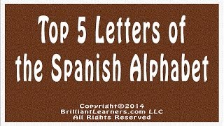 Spanish Alphabet Top 5 Letters [upl. by Eudora]