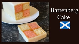 Battenberg cake recipe without a Battenberg tin  First time making a Battenberg cake [upl. by Sidoeht]