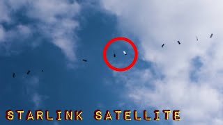 Starlink Satellites train seen in the sky LOW PASSE  Musk SpaceX [upl. by Dor331]