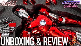 Hot Toys Iron Man Mark 3 Red amp Chrome Unboxing amp Review [upl. by Schweiker]