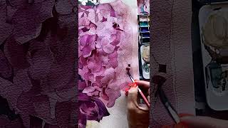 “Hortenzijos Vasara” “Hydrangea Summer”aquarelle paintingprocess flowers [upl. by Salter632]