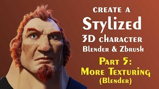 Tips for creating 3d Characters Blender Part 5  More Texturing [upl. by Nelleyram106]