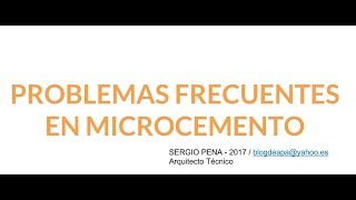 Microcemento  Problemas frecuentes [upl. by Apurk]