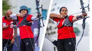 Rihab Elwalid v Roua Ben Abdelkader – recurve women bronze  Nabeul 2023 African Championships [upl. by Yud883]