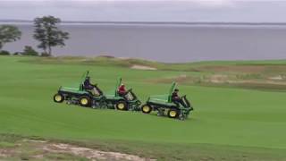 True fairway mowing the John Deere 6000 PrecisionCut Mowers [upl. by Waverley736]