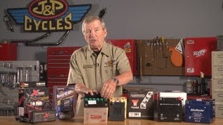 Motorcycle Batteries amp Chargers by JampP Cycles [upl. by Nohshan]