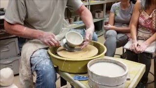 How to lift a bowl off the pottery wheel [upl. by Bevon]