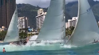 Sail Yacht crash into reef in Hawaii [upl. by Adnylem]