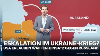 PUTINS KRIEG WaffenFreigabe der USA Diese Ziele kann die Ukraine nun in Russland erreichen [upl. by Atilrac]