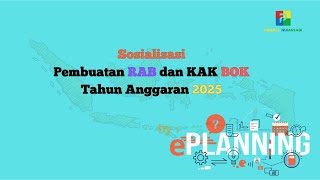 Tutorial ePlanning  Pembuatan RAB dan KAK BOK Puskesmas Tahun 2025 [upl. by Rosina]