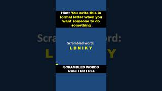 Jumble Words Game  Solve the Jumbled Word  Letters In English [upl. by Alon]