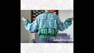 🍀SUETER en GRANNY SQUARES a CROCHET [upl. by Angil737]