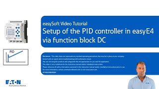 Setup of the PID controller in easyE4 via function block DC [upl. by Nagy]