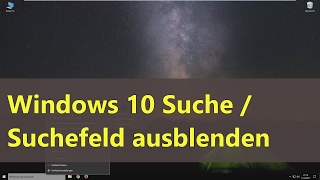 Windows 10 Suchfeld ausblenden [upl. by Arela]