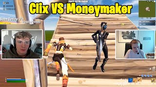 Clix VS Moneymaker 1v1 TOXIC Buildfights [upl. by Asiruam542]