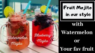 Fruit Mojito in our style with Watermelon or your favorite fruit  Short Video [upl. by Aihcsrop784]