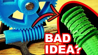 3D Printed WORM GEAR  Can u Really Use Them PLA vs PETG vs ABS [upl. by Lauree751]