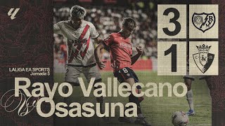 Rayo Vallecano 31 Osasuna  Resumen  Club Atlético Osasuna [upl. by Munmro548]