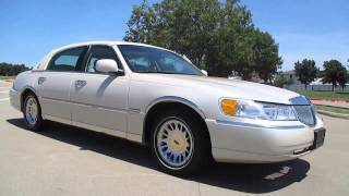 2000 Lincoln Towncar Cartier 41K Miles White Carriage Top 1 Owner [upl. by Odranreb671]