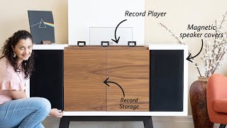 I built a DIY Record Player Stand With Storage and SO many features [upl. by Hbaruas]