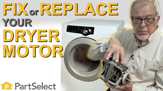 Dryer Troubleshooting How to Replace Dryer Motor  PartSelectcom [upl. by Streeter]