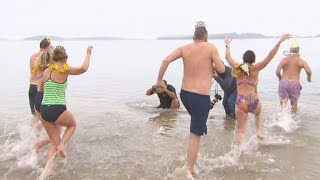 Raw Video L Street Brownies Polar Plunge In South Boston [upl. by Jeane94]