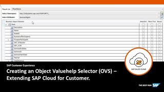 Creating an Object Value Selector OVS  Extending SAP Cloud for Customer [upl. by Ellis942]