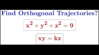 A very nice PDE problem on how to find orthogonal trajectories of a system of curves on a surface [upl. by Meara]