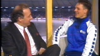 European Championships Allround Heerenveen 1990  interview Van der Burg after 1500 m [upl. by Moira764]