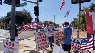 4Corners MAGA Flag Wave  Poway CA [upl. by Emlynne]