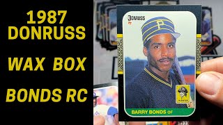 1987 Donruss Baseball Wax Box Opening  BARRY BONDS RC [upl. by Heiner]