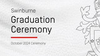 Swinburne Graduation 3 October 2024 1000am [upl. by Adnirolc]