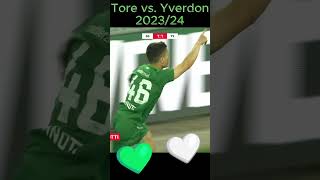 Goals vs yverdonsport1897 in 202324💚🤍⚽⚽😍  FCSGFan  youtubeshorts shorts [upl. by Oenire]