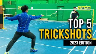 Top 5 Badminton Trick Shots  2023 Edition [upl. by Zaid219]