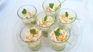 Apéro dinatoire verrine à lavocat au surimi  Apéritif Noël [upl. by Annice]