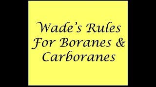 Wades rule for boranes and carboranesTips and Tricks ll Organometallic Chemistry [upl. by Vivienne355]