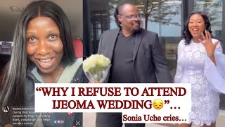 SONIA UCHE FINALLY CAME LIVE ON FACEBOOK TO EXPLAIN WHY SHE DIDNT GO TO IJEOMA WEDDING IN USA [upl. by Jenkins]